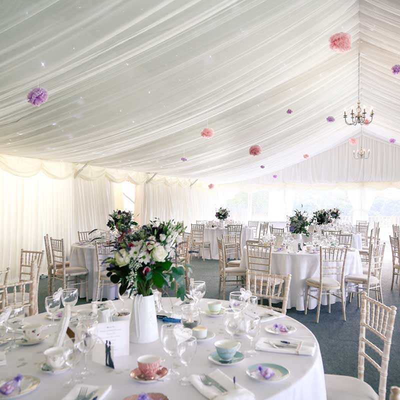 Shottle Hall Coach house marquee